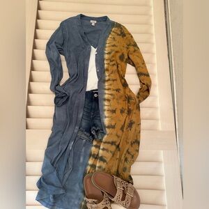 Tie dye knit tunic dress by LOGO. Size L